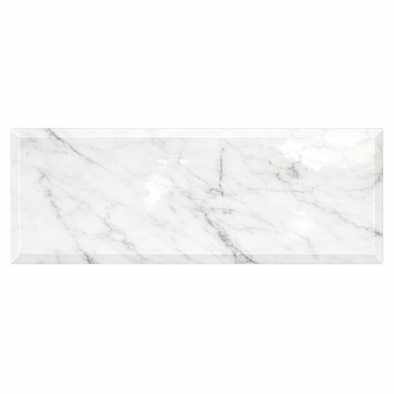 Oriental White (Asian Statuary) Marble 4x12 Polished Tile