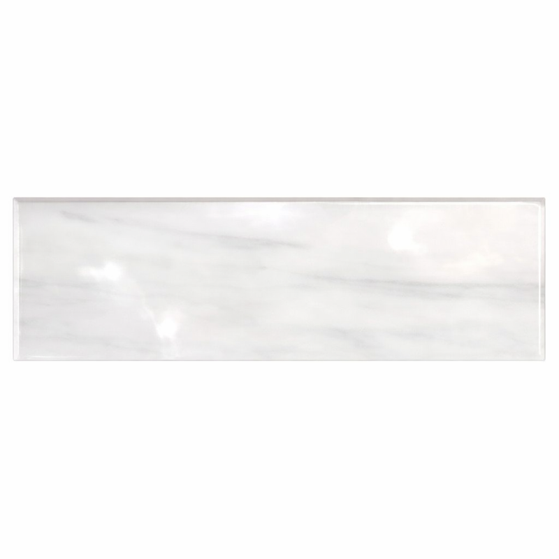 Oriental White (Asian Statuary) Marble 4x12 Polished Tile