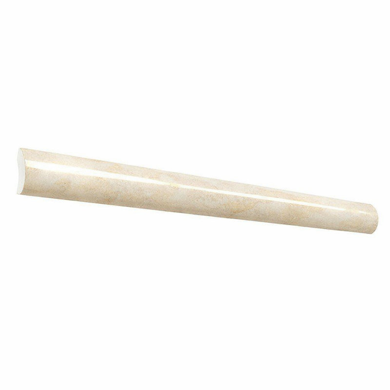 Crema Marfil (Spanish) Marble 1x12 Cream Polished Tile Quarter-Round Trim