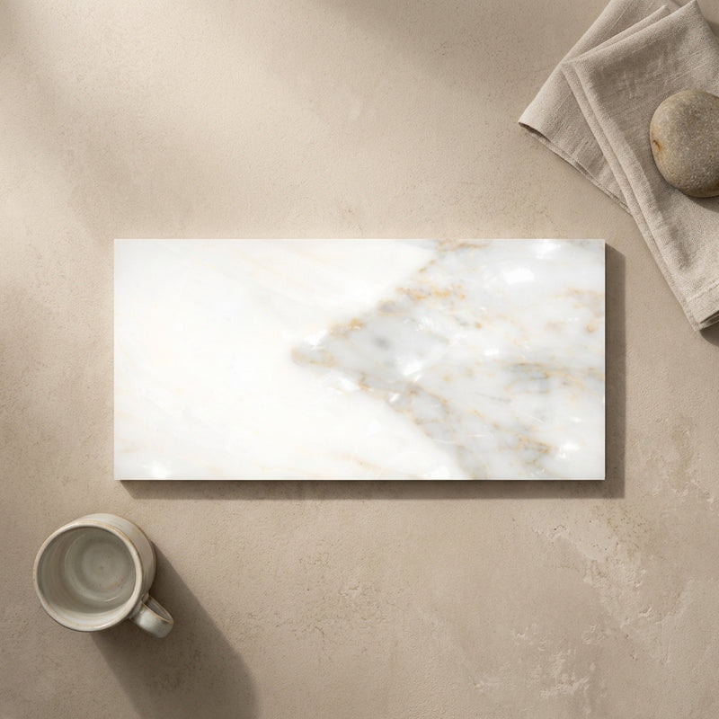 Calacatta Oliva Marble 12x24 Polished Tile
