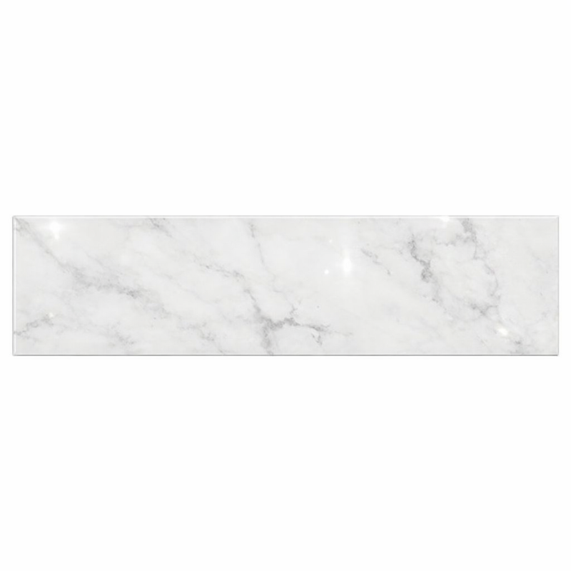 Oriental White (Asian Statuary) Marble 2x8 Polished Tile