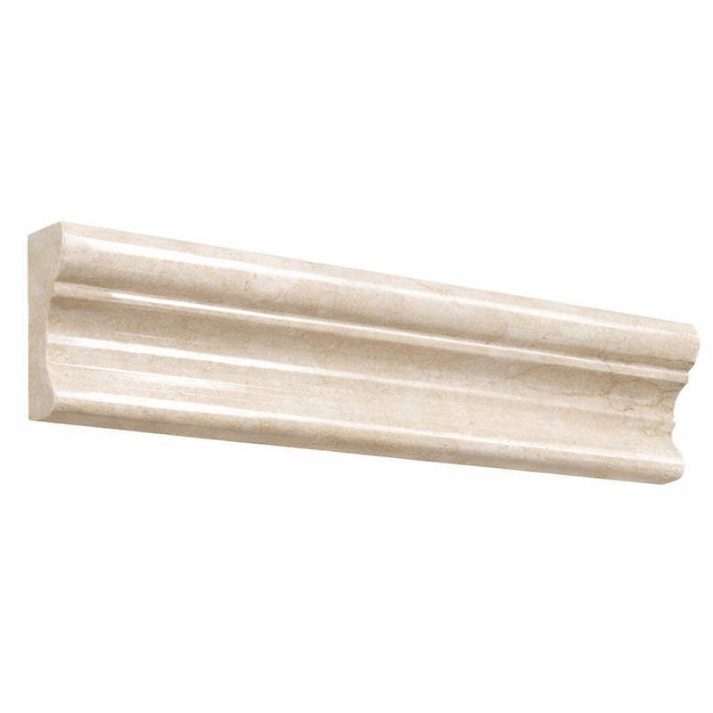 Crema Marfil (Spanish) Marble 2x12 Cream Polished Tile Crown (Mercer) Molding
