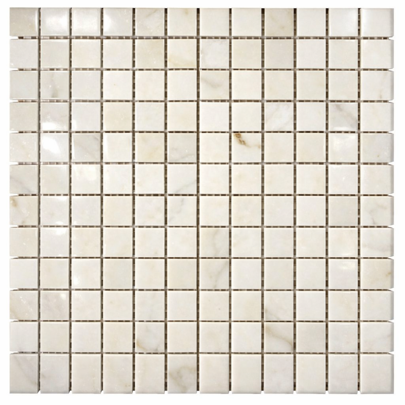Calacatta Oliva Marble 1x1 Polished Mosaic