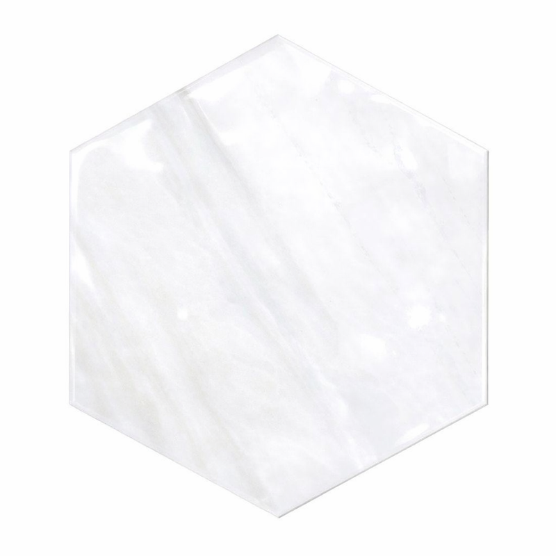 Bianco Dolomiti (White Dolomite) 10x10 Polished Hexagon Mosaic