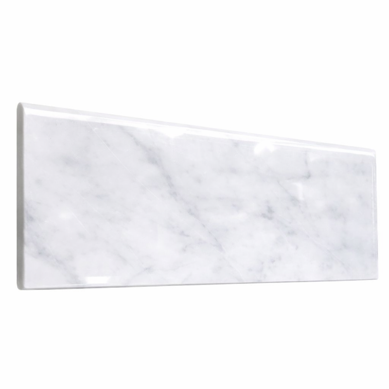 Carrara White (Italian) Marble 4x12 Polished Tile