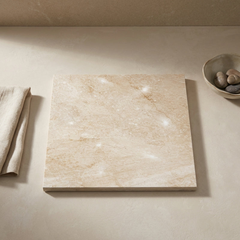 Diano Royal (Queen Beige) Marble 24x24 Polished Tile
