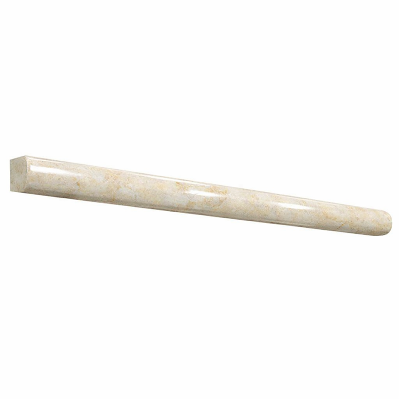 Diano Royal (Queen Beige) Marble 1/2x12 Polished Tile Pencil Liner