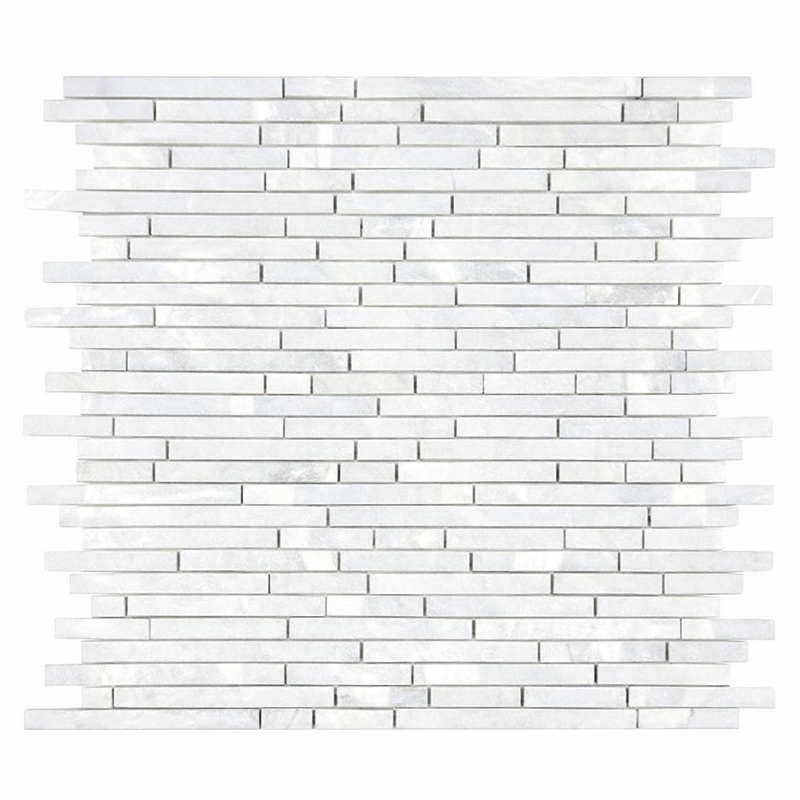 Thassos White (Greek) Marble Polished Bamboo Sticks Mosaic Bamboo Sticks (Single-Color: Thassos White) Mosaic