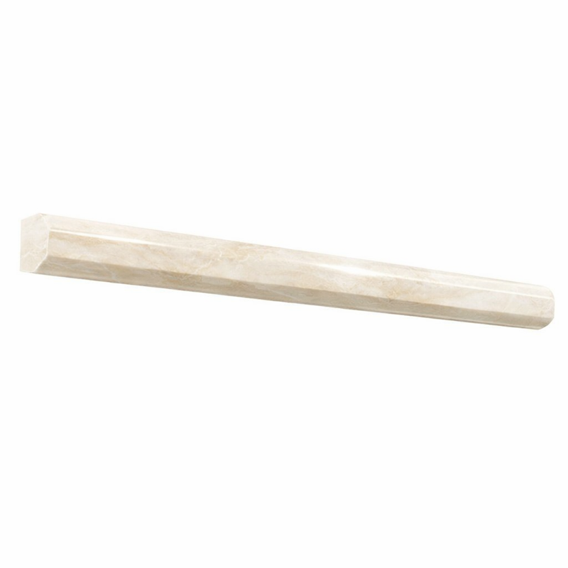 Crema Marfil (Spanish) Marble 3/4x12 Cream Polished Tile Bullnose Liner