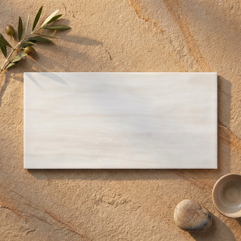 Bianco Dolomiti (White Dolomite) 18x36 Polished Tile