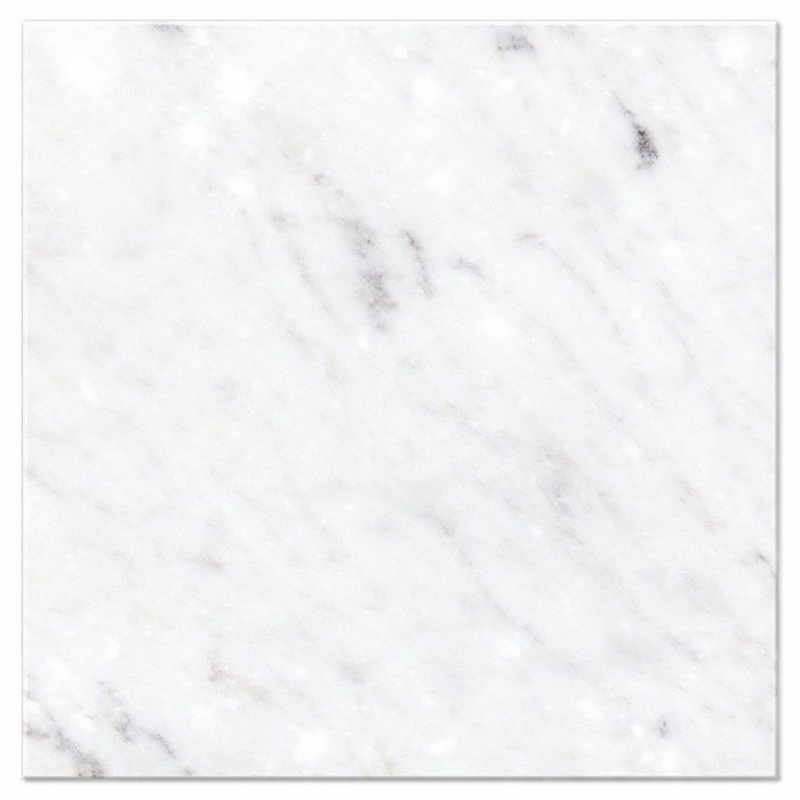 Oriental White (Asian Statuary) Marble 6x6 Polished Tile