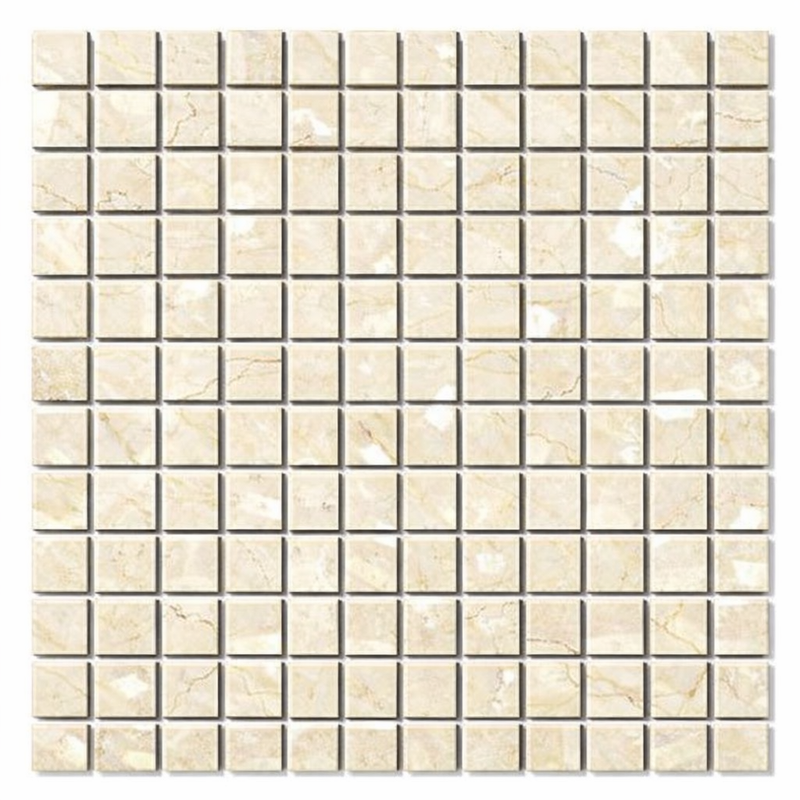 Crema Marfil (Spanish) Marble 1x1 Cream Polished Mosaic