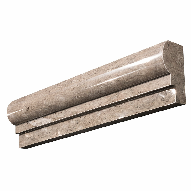 Tundra Gray Marble 2x12 Polished Tile OG-1 (Single-step Chair Rail Trim)