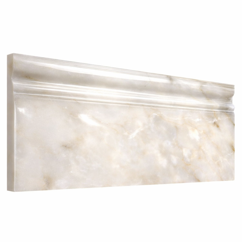 Calacatta Oliva Marble 4-3/4x12 Polished Tile Baseboard Trim