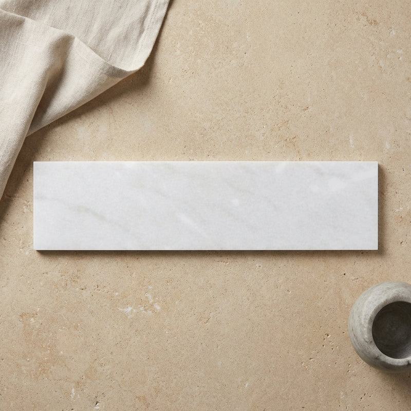 Thassos White (Greek) Marble 2x8 Polished Tile