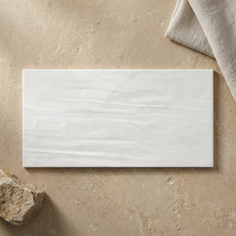 Bianco Dolomiti (White Dolomite) 12x24 Polished Tile
