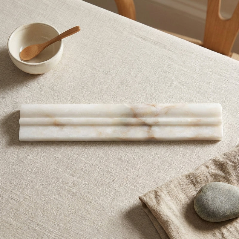 Calacatta Oliva Marble 2x12 Polished Tile Milano Molding