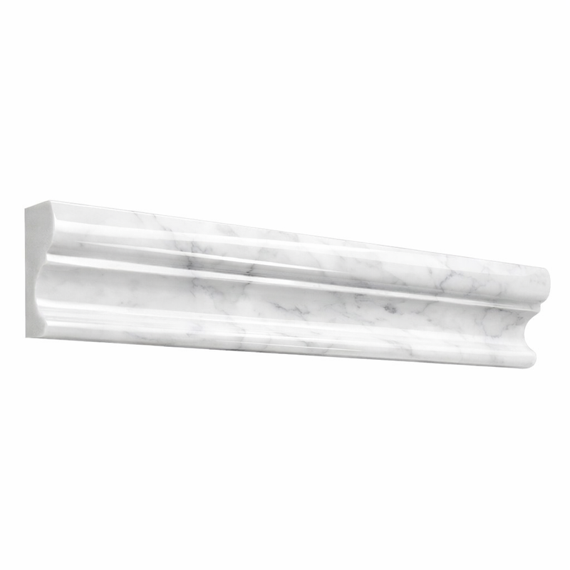 Calacatta Gold (Italian) Marble 2x12 Polished Tile Crown (Mercer) Molding Crown Molding