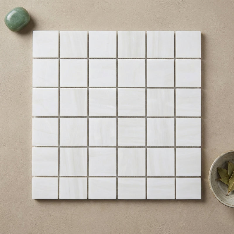 Bianco Dolomiti (White Dolomite) 2x2 Polished Hexagon Mosaic
