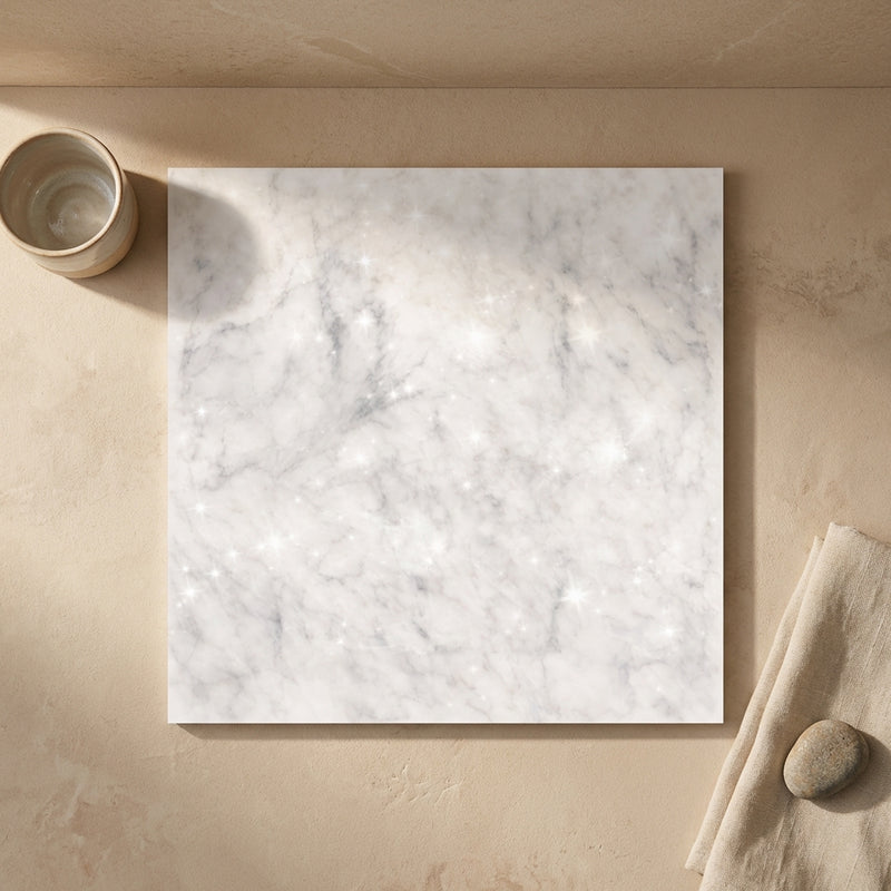 Oriental White (Asian Statuary) Marble 24x24 Polished Tile