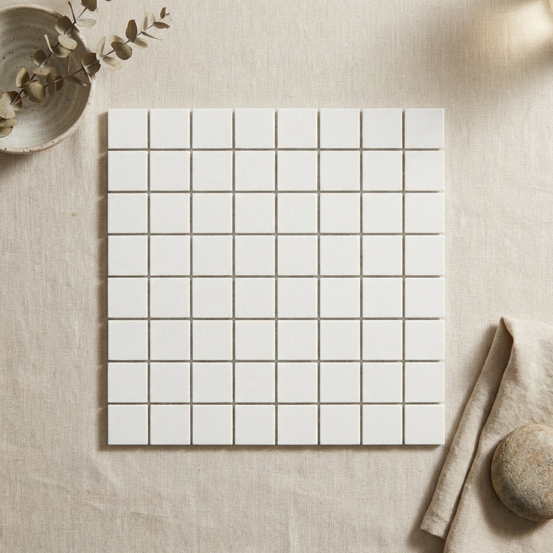 Thassos White (Greek) Marble 2x2 Polished Mosaic