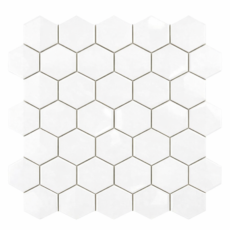Thassos White (Greek) Marble 2x2 Polished Hexagon Mosaic