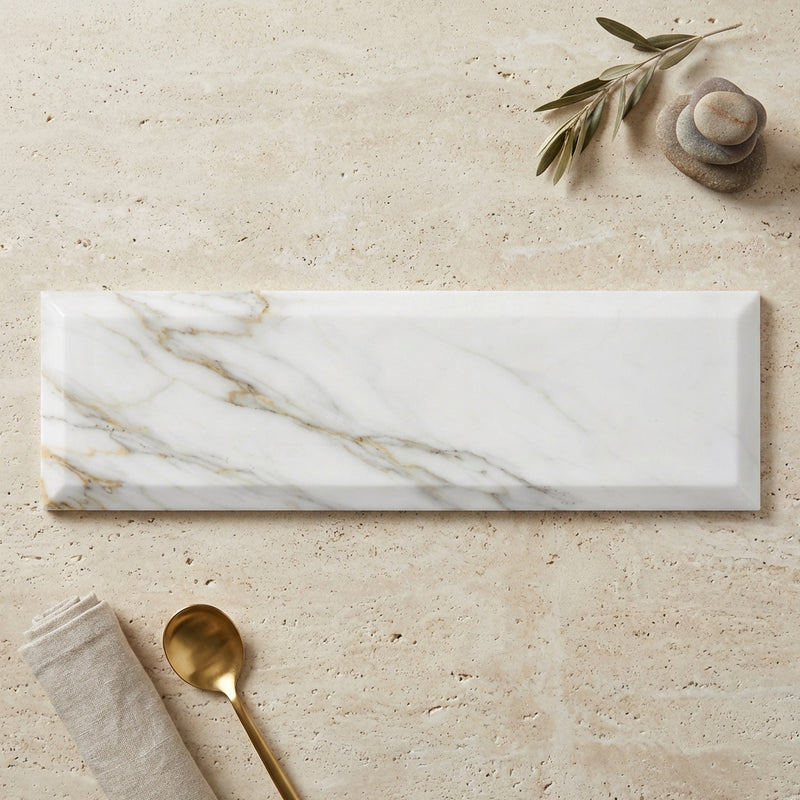 Calacatta Gold (Italian) Marble 4x12 Polished Tile