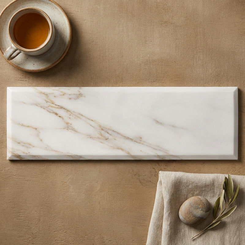 Calacatta Gold (Italian) Marble 4x12 Polished Tile