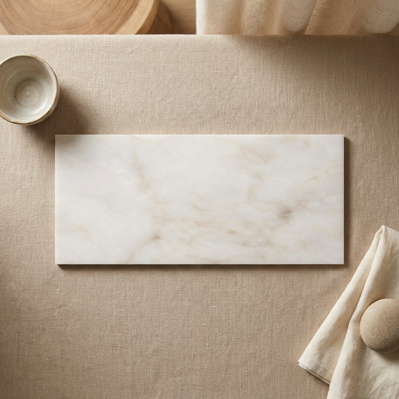Calacatta Oliva Marble 3x6 Polished Tile
