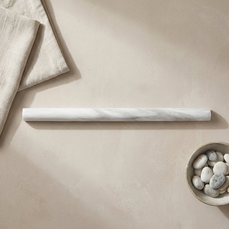 Calacatta Oliva Marble 5/8x12 Polished Tile Pencil Liner