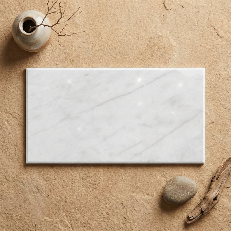 Statuary White (Italian) Marble 18x36 Polished Tile