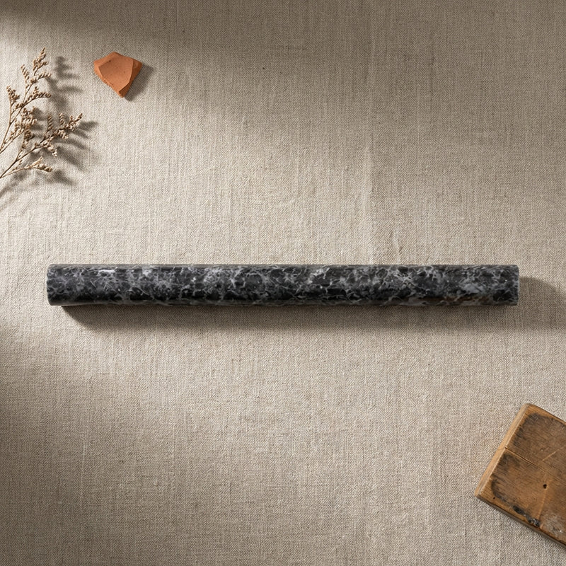 Tundra Gray Marble 3/4x12 Polished Tile Bullnose Liner