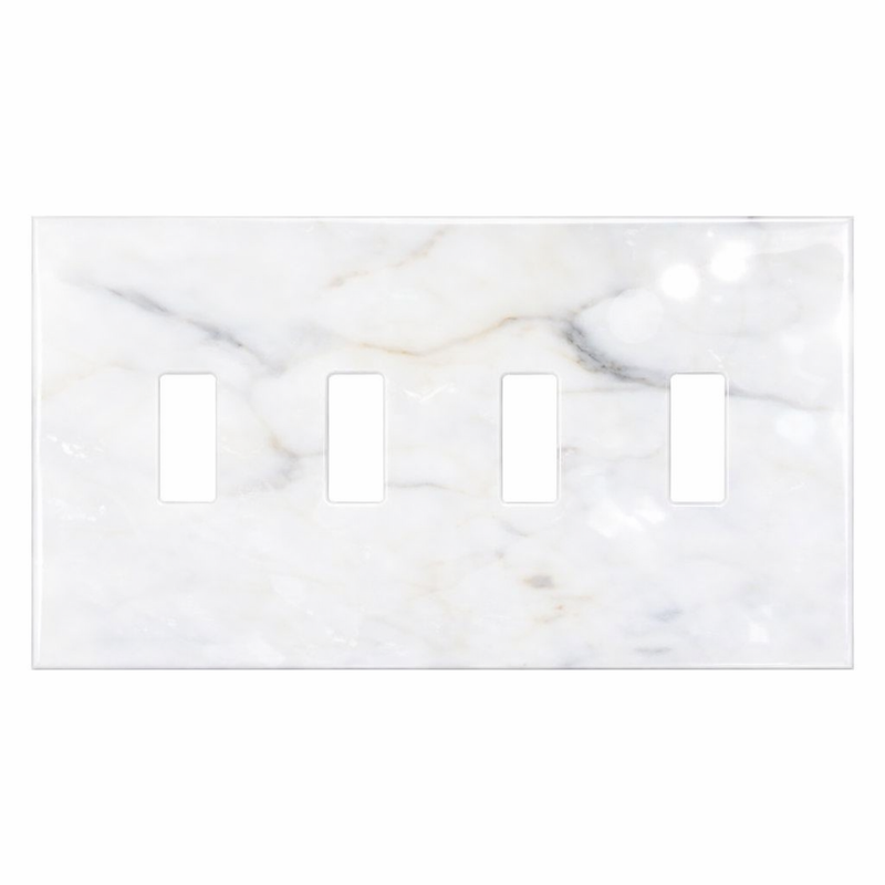 Calacatta Gold Switch Plate Covers 4-1/2x8 1/4 Polished Plate Cover 4-TOGGLE