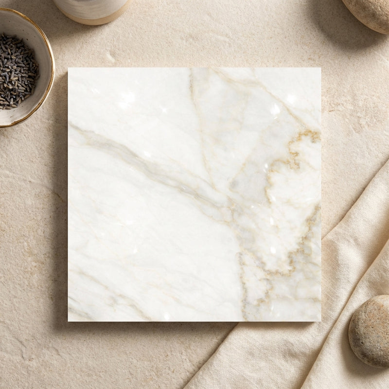 Calacatta Gold (Italian) Marble 18x18 Polished Tile