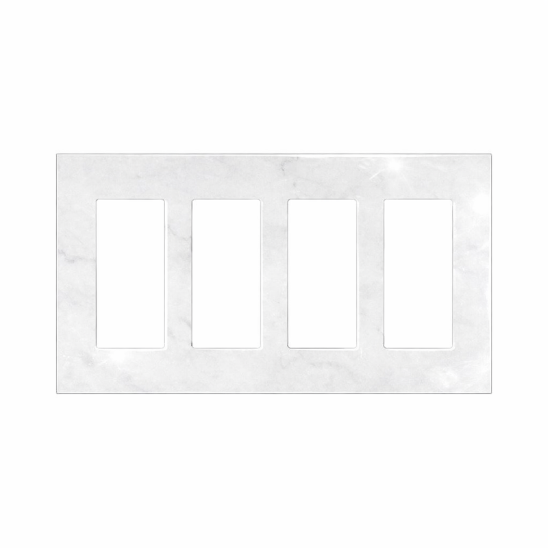 Thassos White Switch Plate Covers 4-1/2x8 1/4 Polished Plate Cover 4-ROCKER