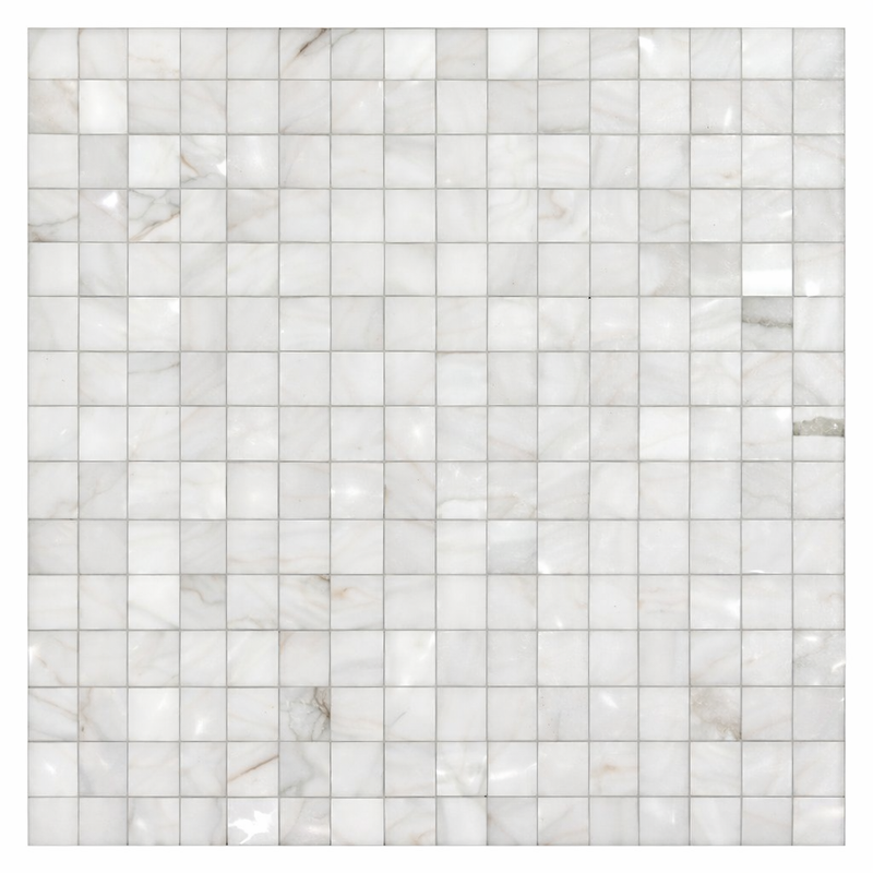 Calacatta Gold (Italian) Marble Polished 3-D Small-Bread Mosaic