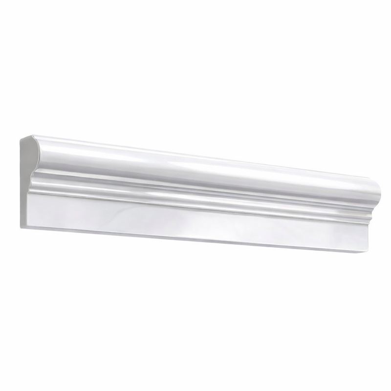 Bianco Dolomiti (White Dolomite) 2x12 Polished Tile OG-1 (Single-step Chair Rail Trim)