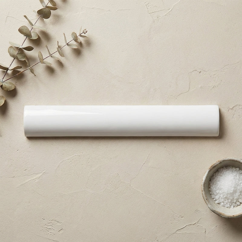 Bianco Dolomiti (White Dolomite) 1x12 Polished Tile Quarter-Round Trim