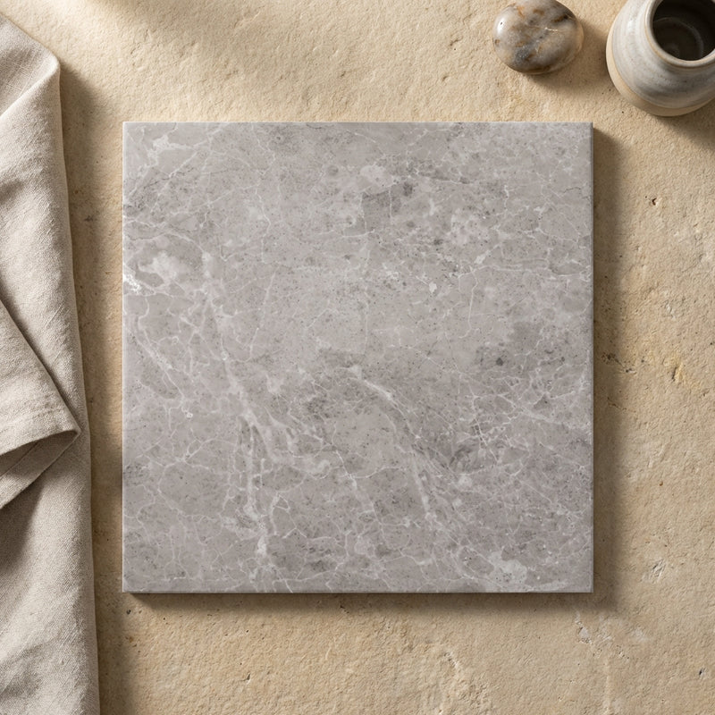 Tundra Gray Marble 24x24 Polished Tile