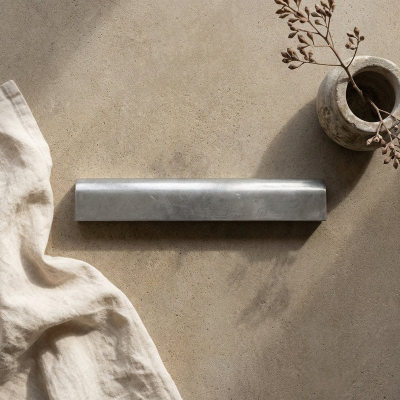 Tundra Gray Marble 1/2x12 Polished Tile Pencil Liner