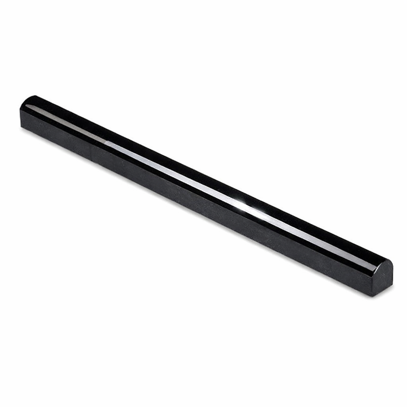 Nero Marquina (Black) Marble 1/2x12 Polished Tile Pencil Liner