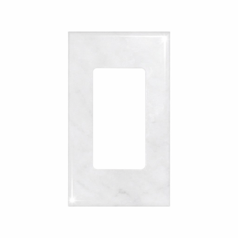 Thassos White Switch Plate Covers 2-3/4x4 1/2 Polished Plate Cover 1-ROCKER