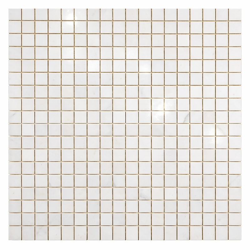 Oriental White (Asian Statuary) Marble 5/8x5/8 Polished Mosaic