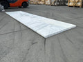 Natural Carrara Equinox Marble Leather (Sandblasted & Brushed) 16 x 24 x 2 Double Modern Coping
