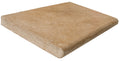 Noce Travertine Tumbled 16 x 24 x 2 Bullnose Coping