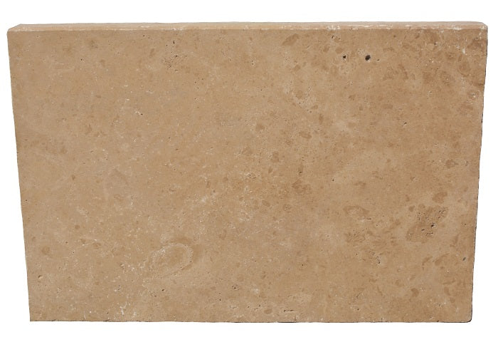 Noce Travertine Tumbled 16 x 24 x 2 Double Modern Coping