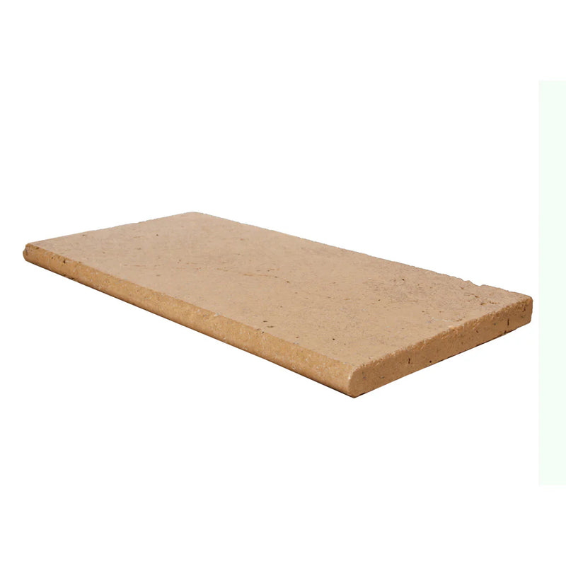 Noce Travertine Tumbled 6 x 12 x 2 Bullnose Coping