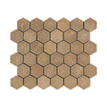 Noce Toros Travertine Hexagon 2 x 2 Hexagon Mosaic