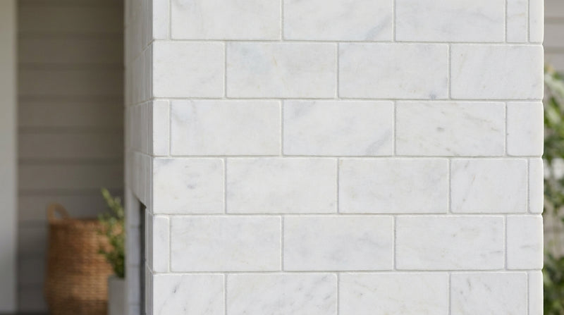 Afyon White Marble 3x6 Polished Tile