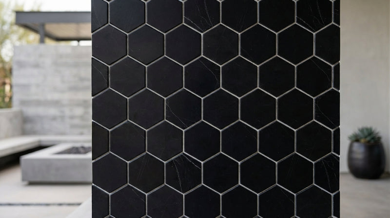 Absolute Black Granite 2x2 Polished Hexagon Mosaic
